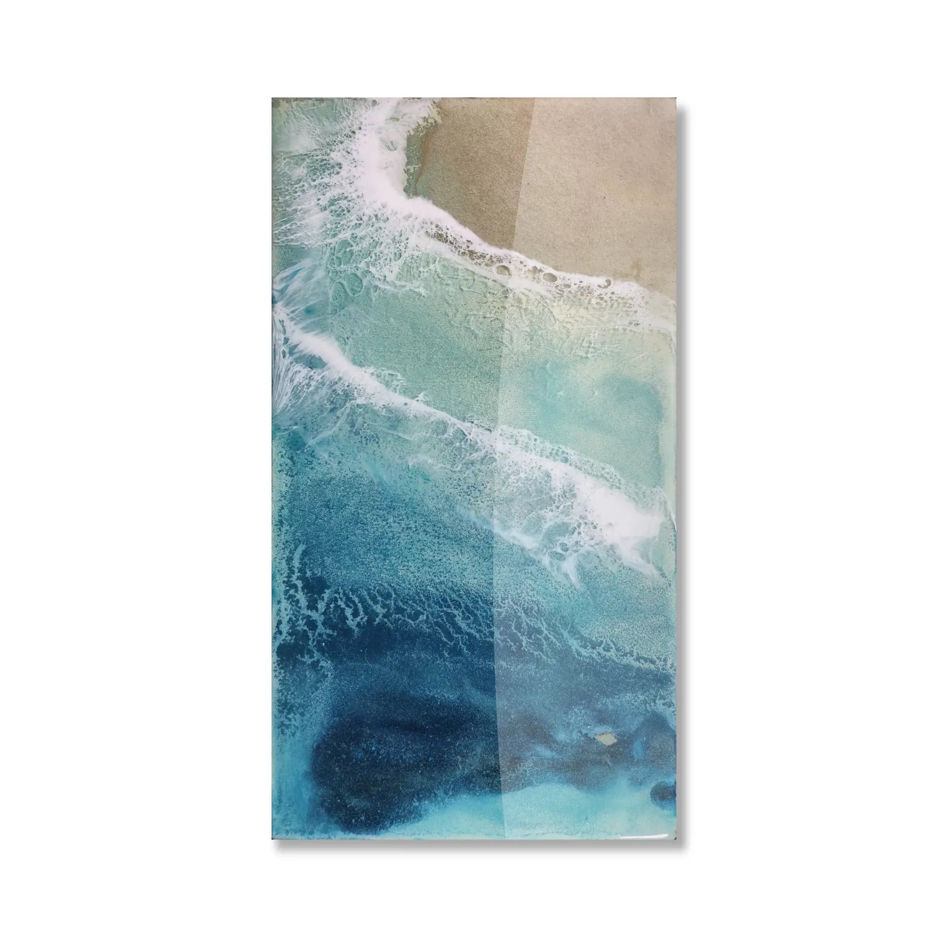 "Plain Peace" I Original Kunstwerk I Epoxidharz auf Holz I 18 x 33 cm