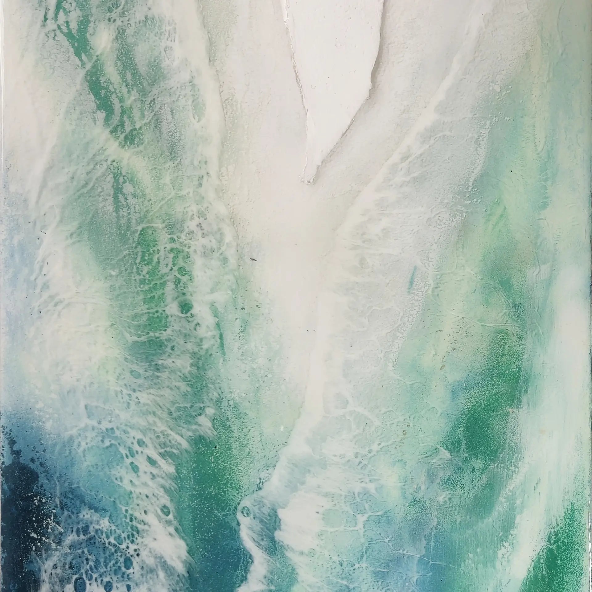 "Unperfekt" I Original Kunstwerk I Epoxidharz auf Holz I 21,5 x 50 cm