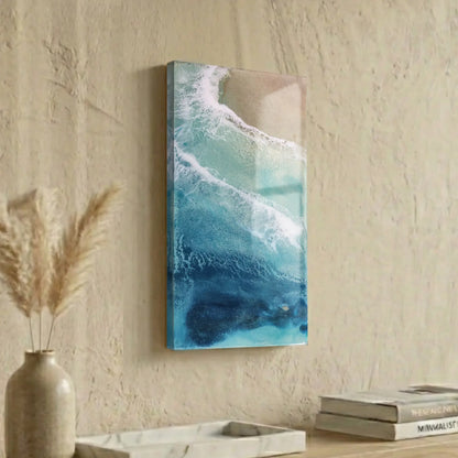 "Plain Peace" I Original Kunstwerk I Epoxidharz auf Holz I 18 x 33 cm