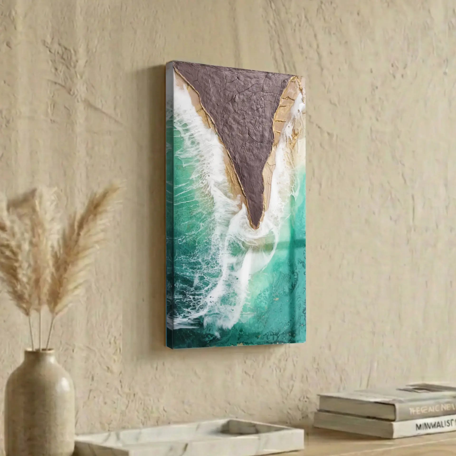 "Wild Treasure" I Original Kunstwerk I Epoxidharz auf Holz I 18 x 33 cm