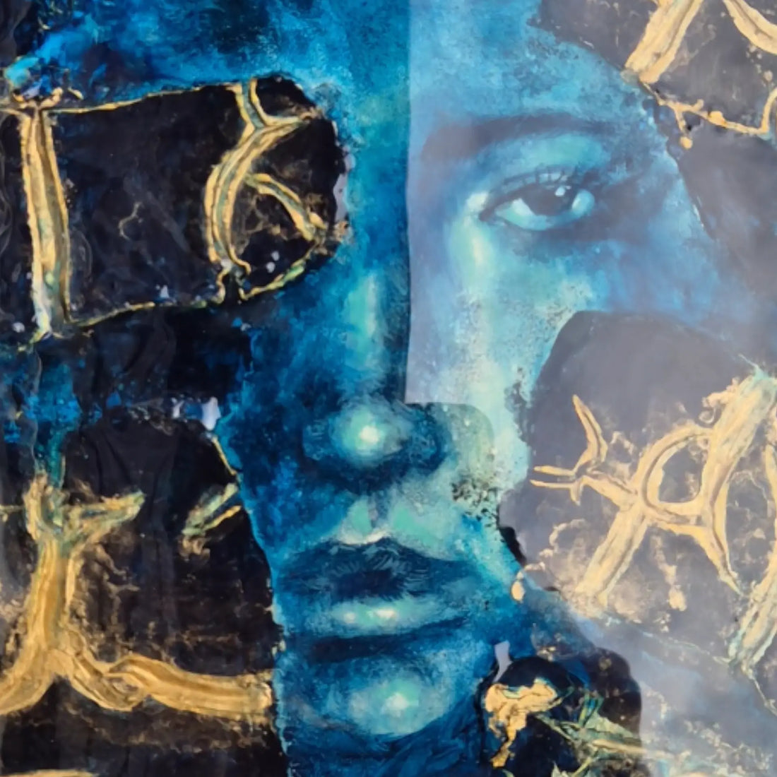 "Calypso" I Original Kunstwerk I Epoxy auf Holz I 34 x 39 cm