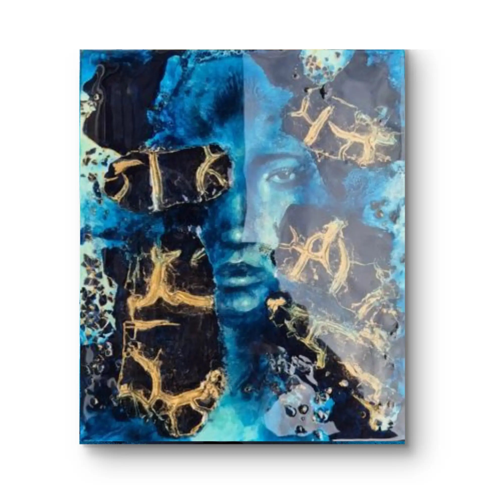 "Calypso" I Original Kunstwerk I Epoxy auf Holz I 34 x 39 cm