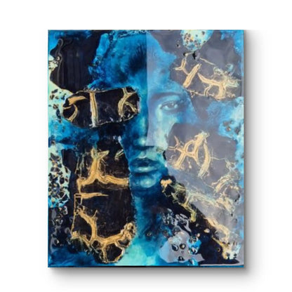 "Calypso" I Original Kunstwerk I Epoxy auf Holz I 34 x 39 cm