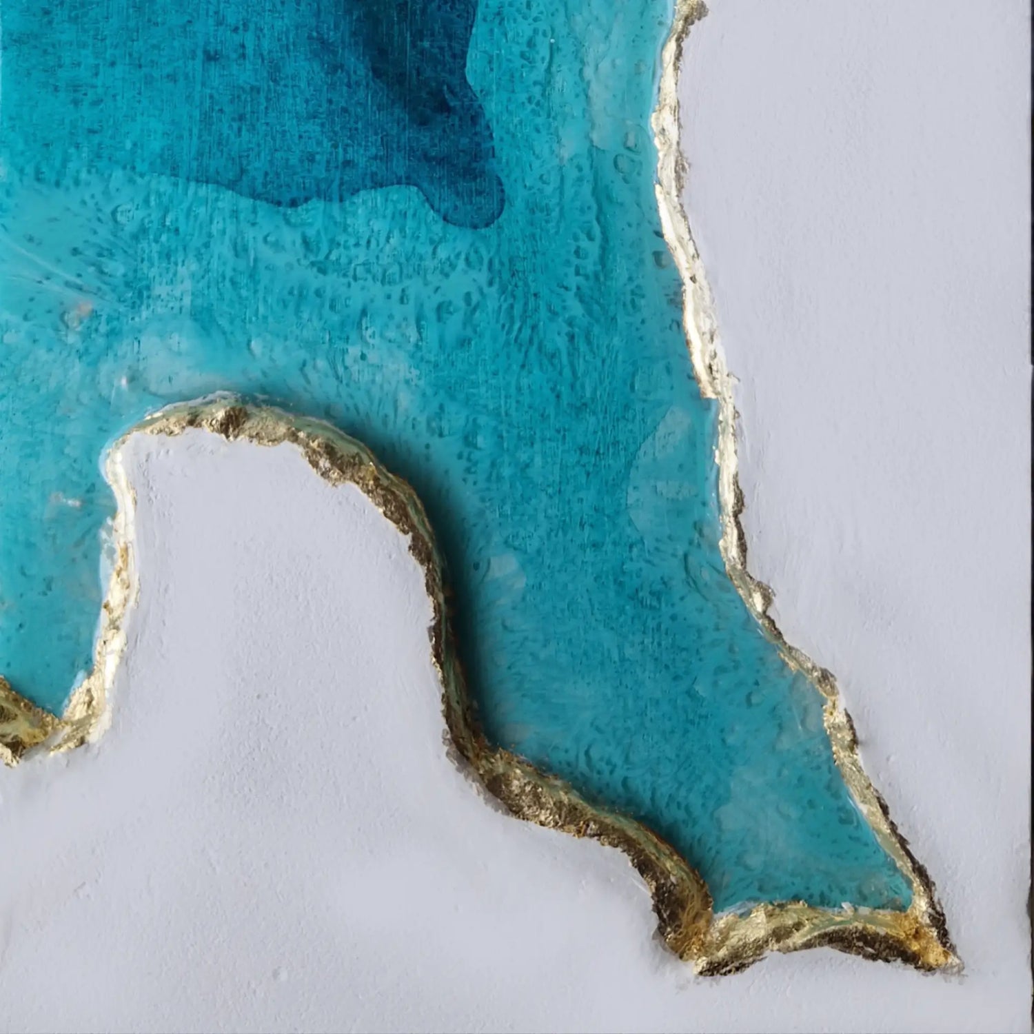 "Cold Soul" I Original Kunstwerk I Struktur &amp; Epoxy auf Holz I 3 Stk. 18 x 33 cm