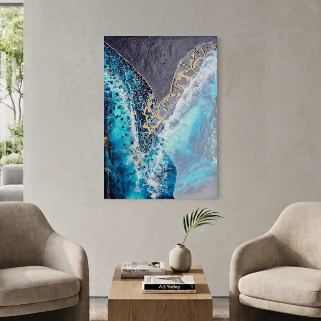 "Wise Impact" I Original Kunstwerk I Epoxy auf Holz I 70 x 100 cm