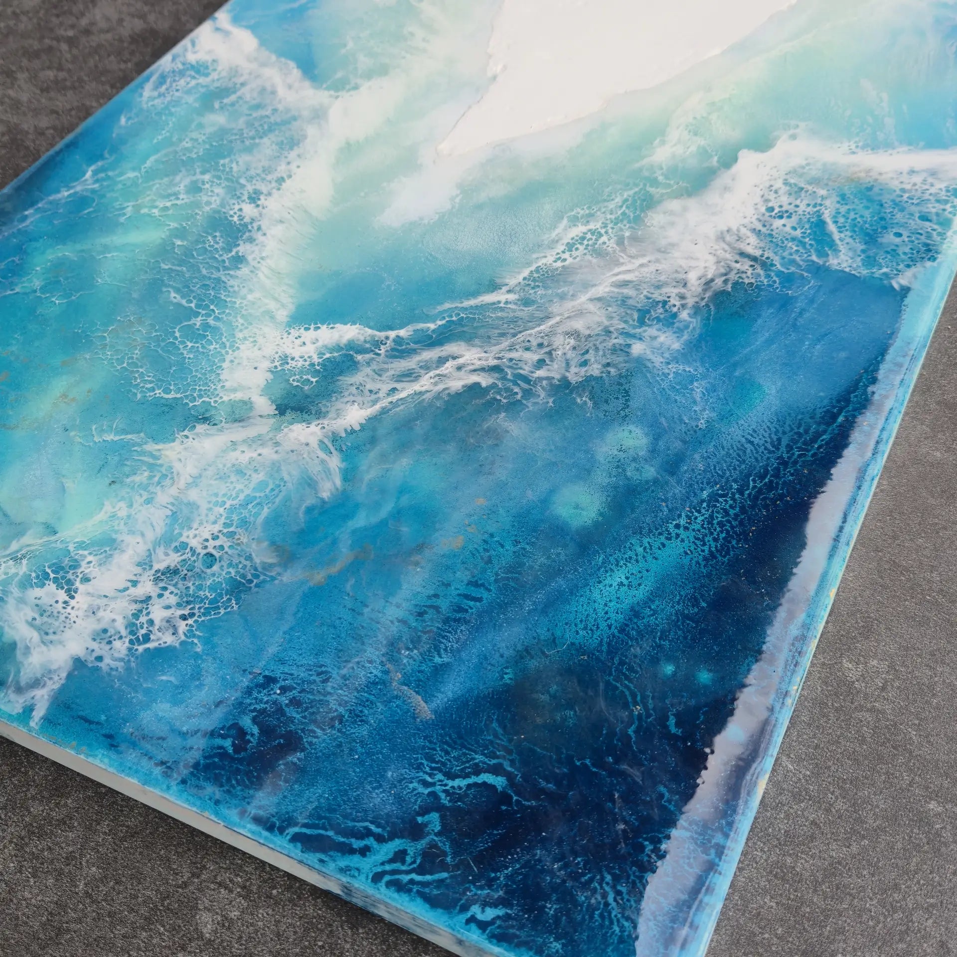 "Ungezähmt" I Original Kunstwerk I Epoxidharz auf Holz I 34 x 45 cm