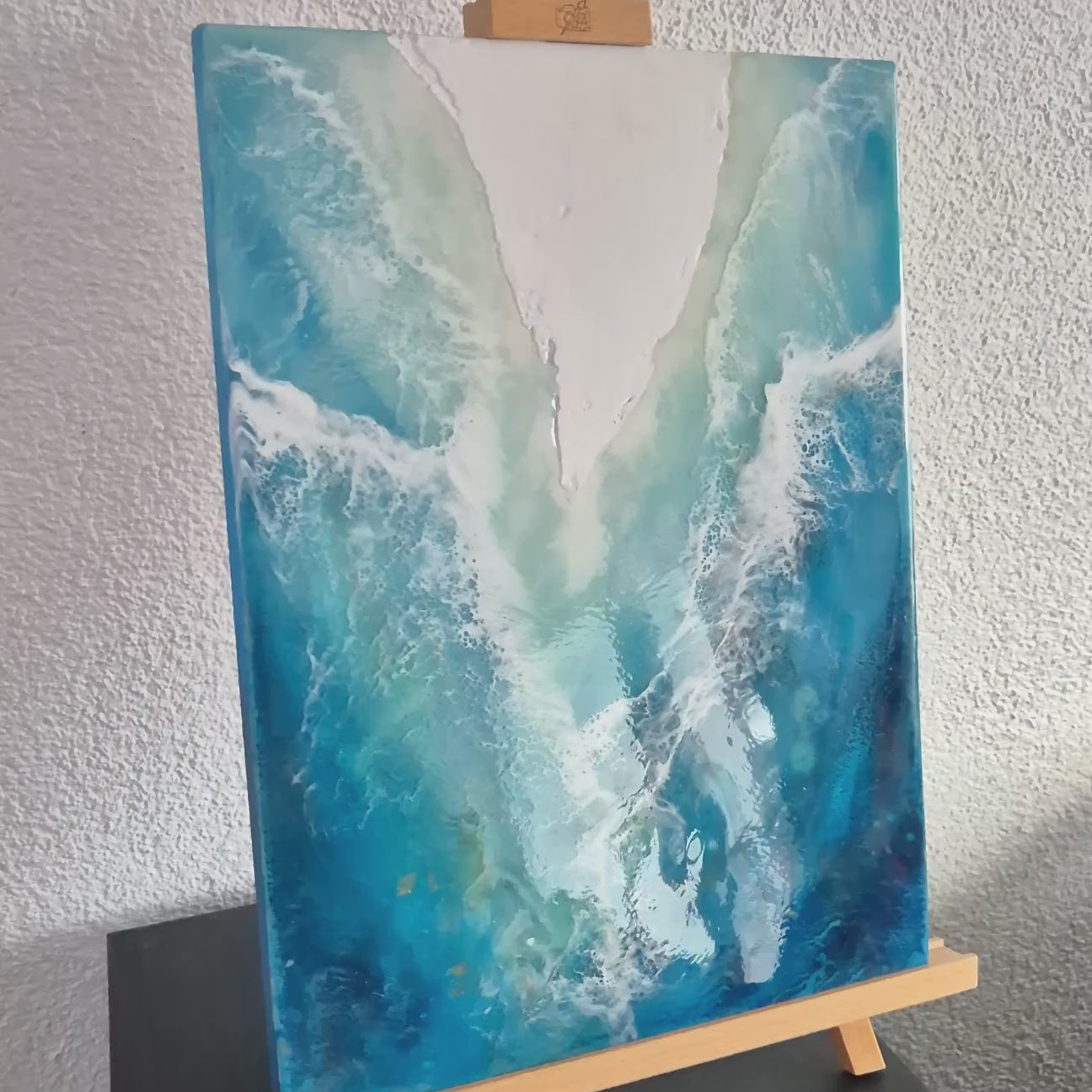 "Ungezähmt" I Original Kunstwerk I Epoxidharz auf Holz I 34 x 45 cm