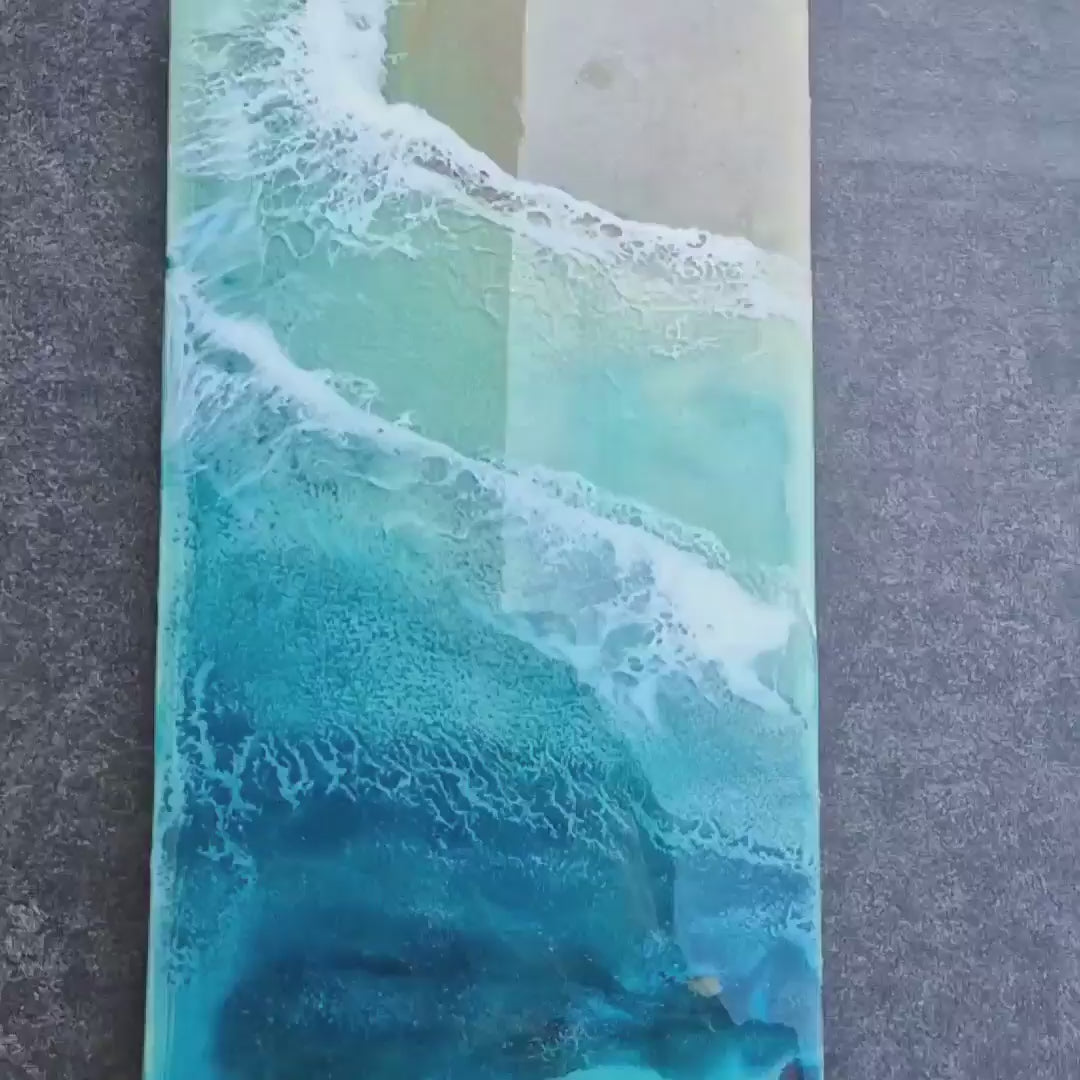 "Plain Peace" I Original Kunstwerk I Epoxidharz auf Holz I 18 x 33 cm